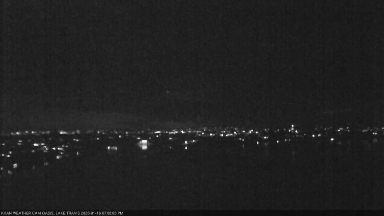Lake Travis webcam, January 16, 2023 7:00 PM CT
