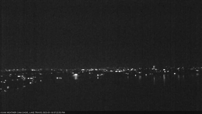 Lake Travis webcam, January 16, 2023 7:25 PM CT
