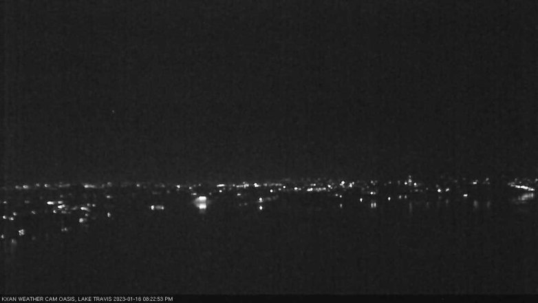 Lake Travis webcam, January 16, 2023 8:25 PM CT