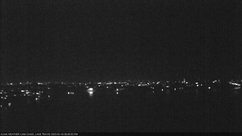 Lake Travis webcam, January 16, 2023 8:45 PM CT