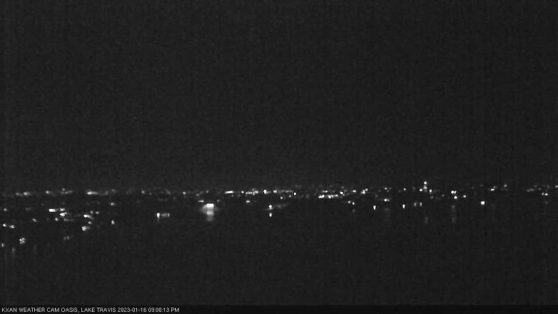 Lake Travis webcam, January 16, 2023 9:00 PM CT