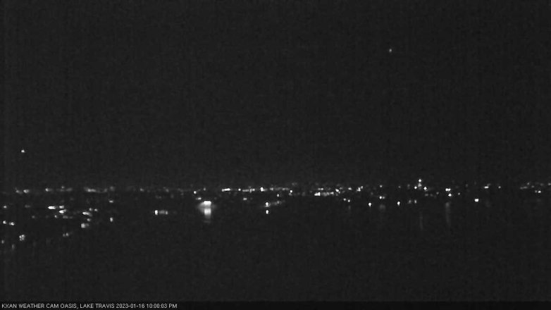 Lake Travis webcam, January 16, 2023 10:00 PM CT