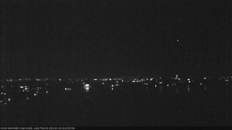 Lake Travis webcam, January 16, 2023 10:25 PM CT