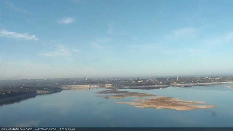 Lake Travis webcam, January 17, 2023 9:00 AM CT