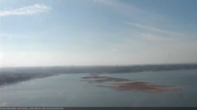 Lake Travis webcam, January 17, 2023 2:45 PM CT