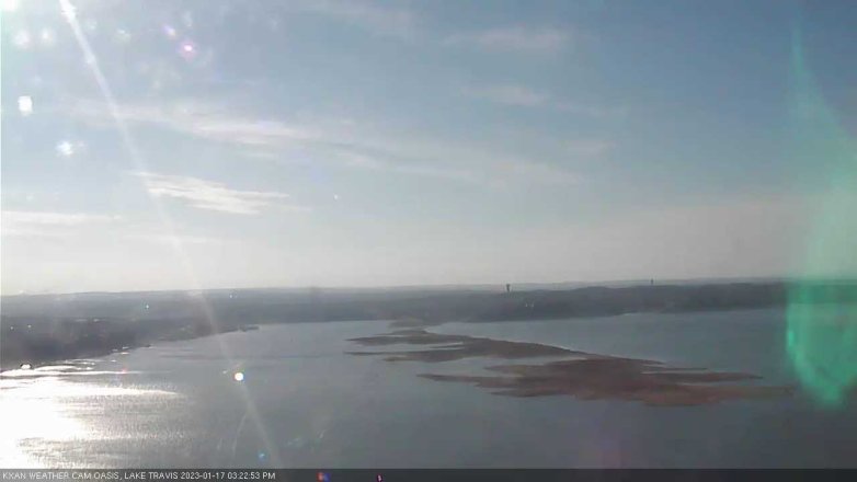 Lake Travis webcam, January 17, 2023 3:25 PM CT