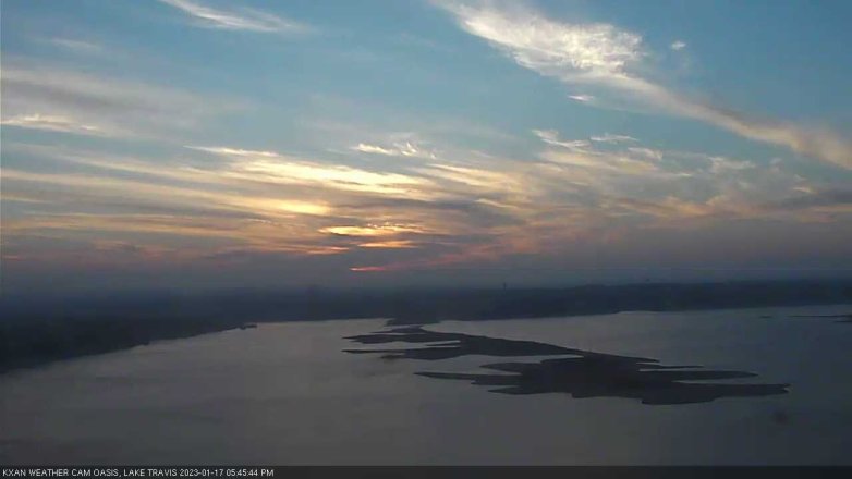 Lake Travis webcam, January 17, 2023 5:45 PM CT