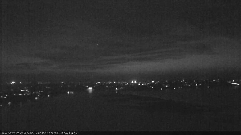 Lake Travis webcam, January 17, 2023 6:45 PM CT