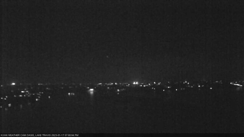 Lake Travis webcam, January 17, 2023 7:00 PM CT