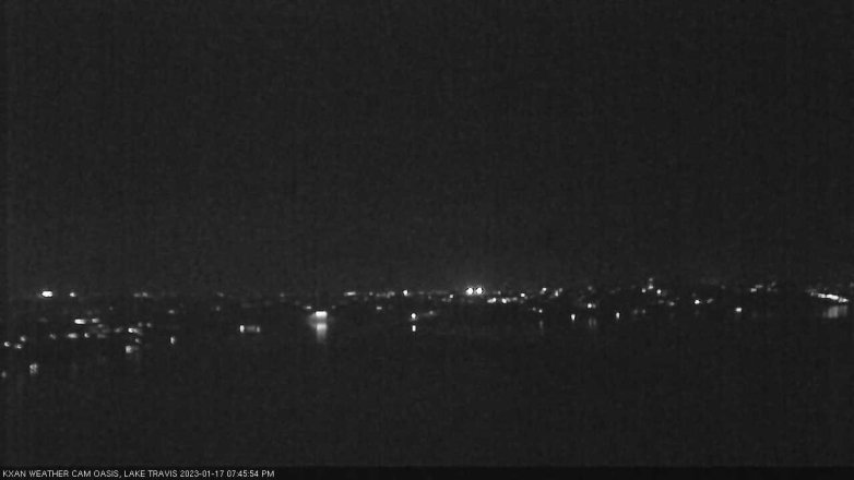 Lake Travis webcam, January 17, 2023 7:45 PM CT