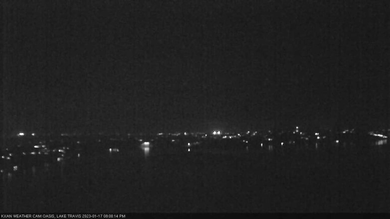 Lake Travis webcam, January 17, 2023 8:00 PM CT