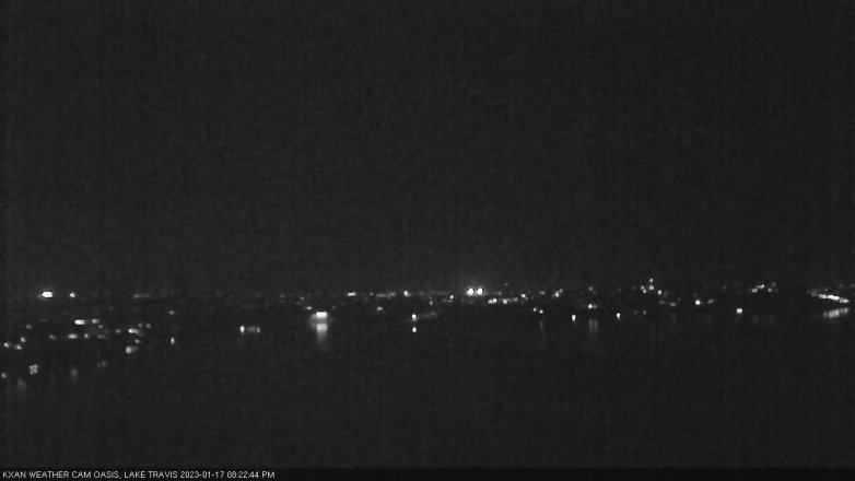 Lake Travis webcam, January 17, 2023 8:25 PM CT