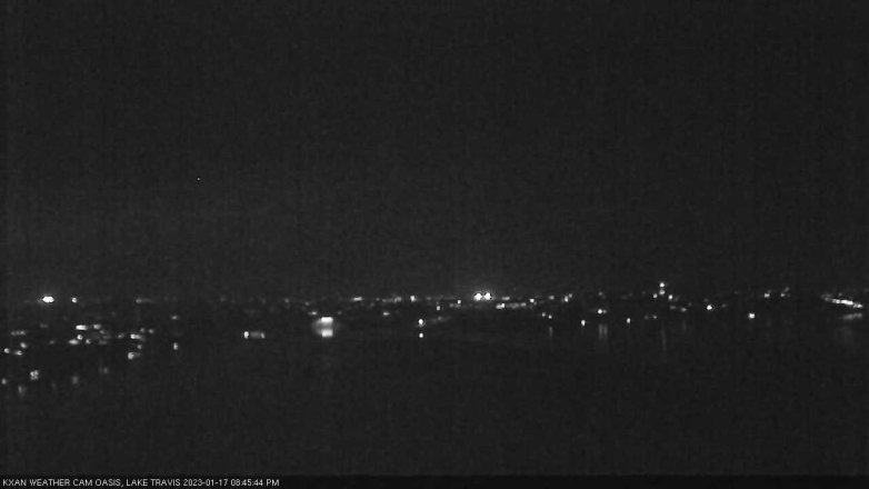 Lake Travis webcam, January 17, 2023 8:45 PM CT