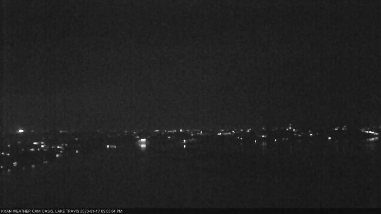 Lake Travis webcam, January 17, 2023 9:00 PM CT