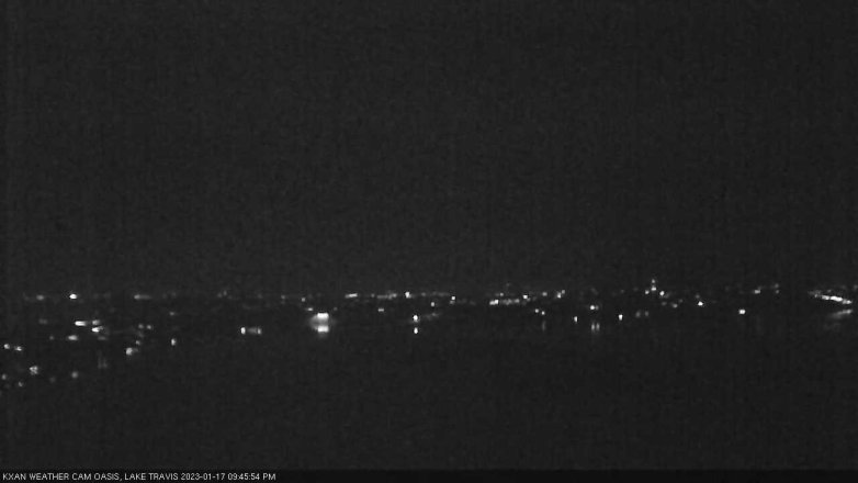 Lake Travis webcam, January 17, 2023 9:45 PM CT
