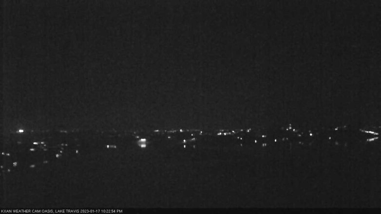 Lake Travis webcam, January 17, 2023 10:25 PM CT