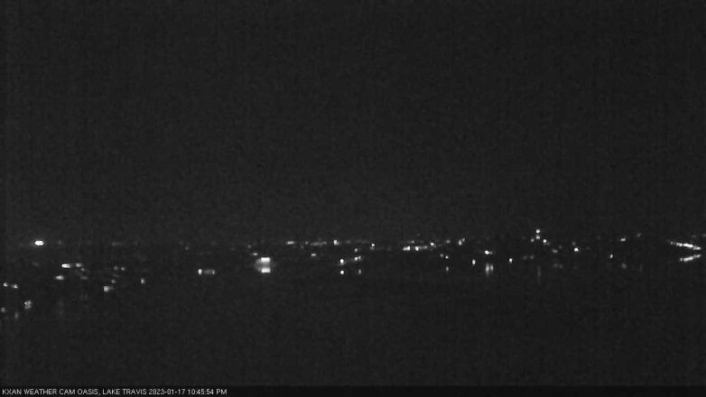 Lake Travis webcam, January 17, 2023 10:45 PM CT