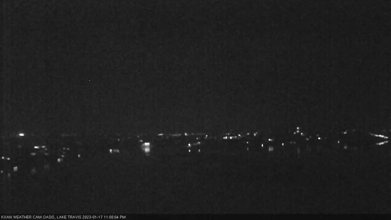 Lake Travis webcam, January 17, 2023 11:00 PM CT