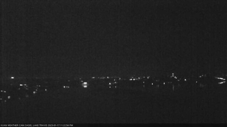 Lake Travis webcam, January 17, 2023 11:25 PM CT