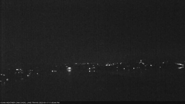 Lake Travis webcam, January 17, 2023 11:45 PM CT