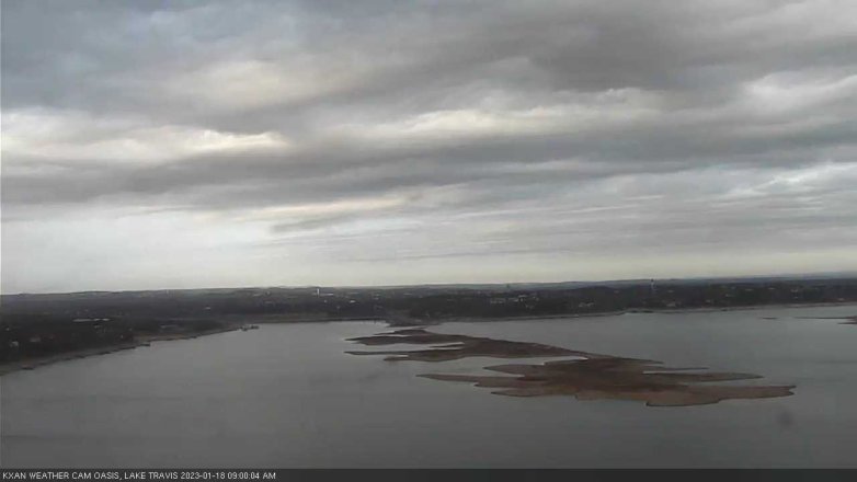 Lake Travis webcam, January 18, 2023 9:00 AM CT