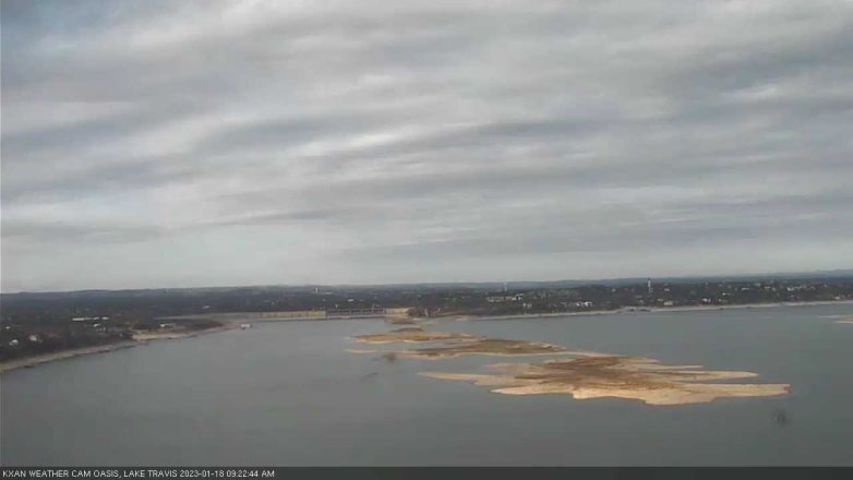 Lake Travis webcam, January 18, 2023 9:25 AM CT