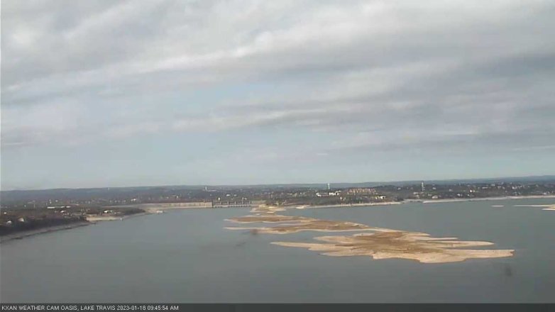 Lake Travis webcam, January 18, 2023 9:45 AM CT