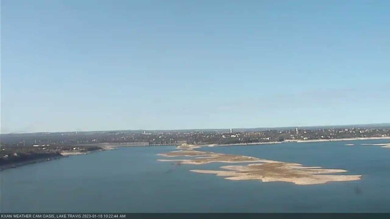 Lake Travis webcam, January 18, 2023 10:25 AM CT