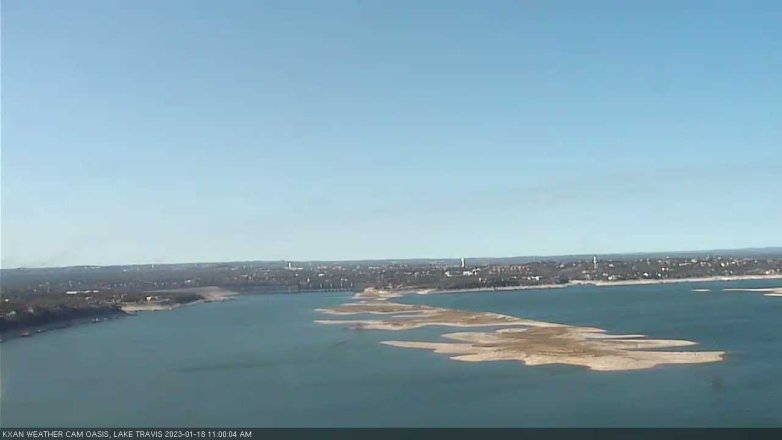 Lake Travis webcam, January 18, 2023 11:00 AM CT