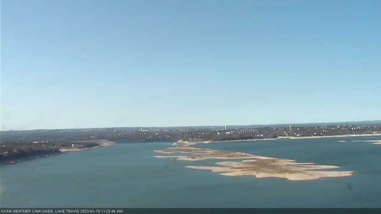 Lake Travis webcam, January 18, 2023 11:25 AM CT