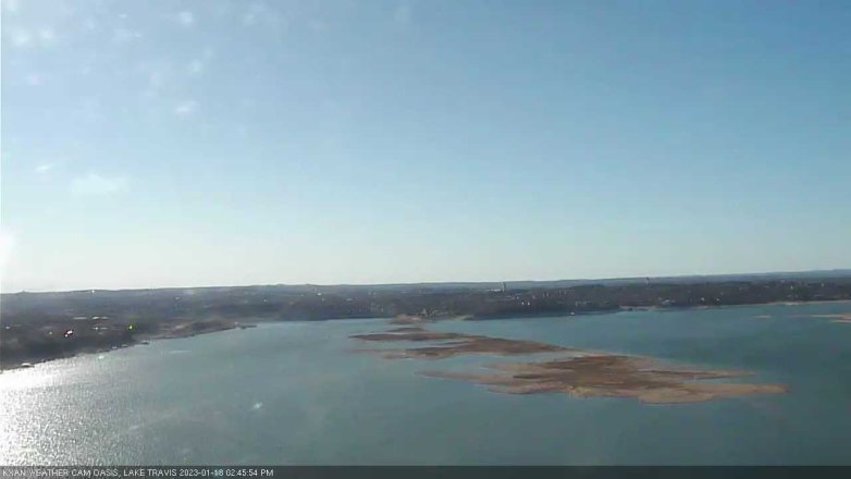 Lake Travis webcam, January 18, 2023 2:45 PM CT