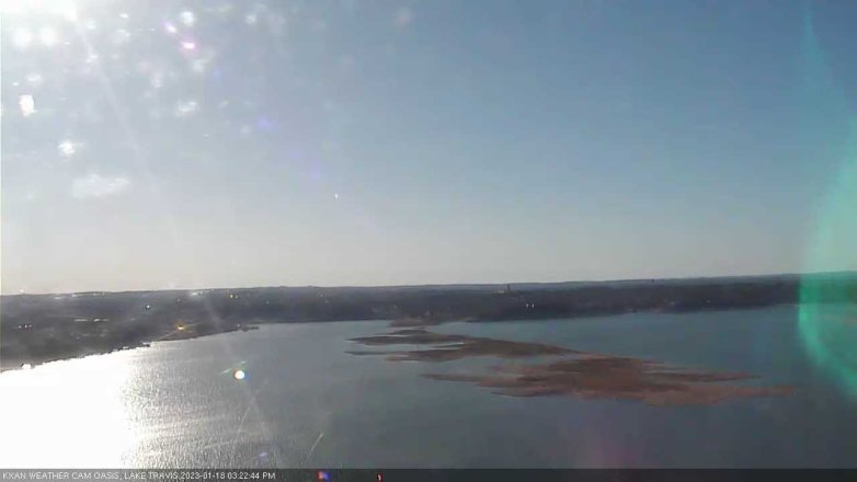 Lake Travis webcam, January 18, 2023 3:25 PM CT
