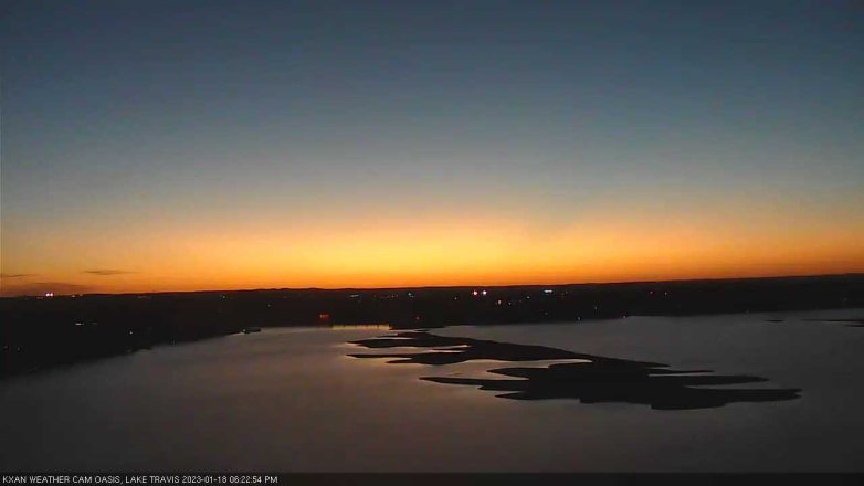 Lake Travis webcam, January 18, 2023 6:25 PM CT