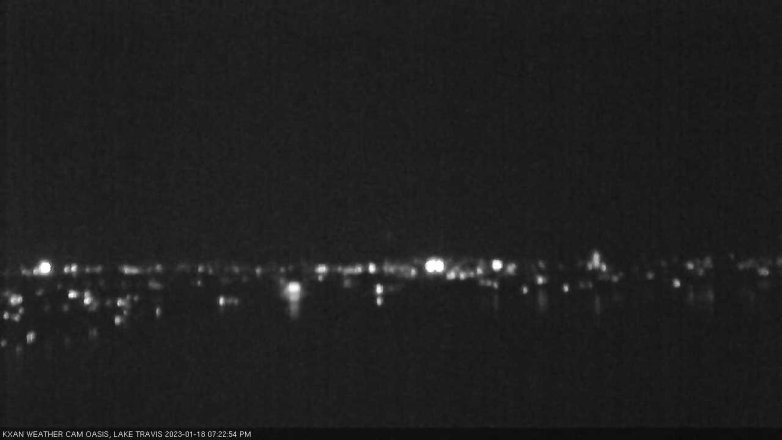 Lake Travis webcam, January 18, 2023 7:25 PM CT