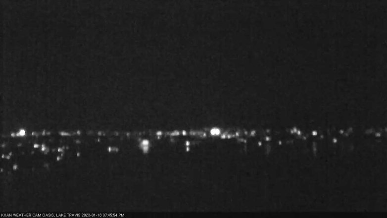 Lake Travis webcam, January 18, 2023 7:45 PM CT