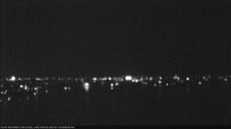 Lake Travis webcam, January 18, 2023 8:45 PM CT