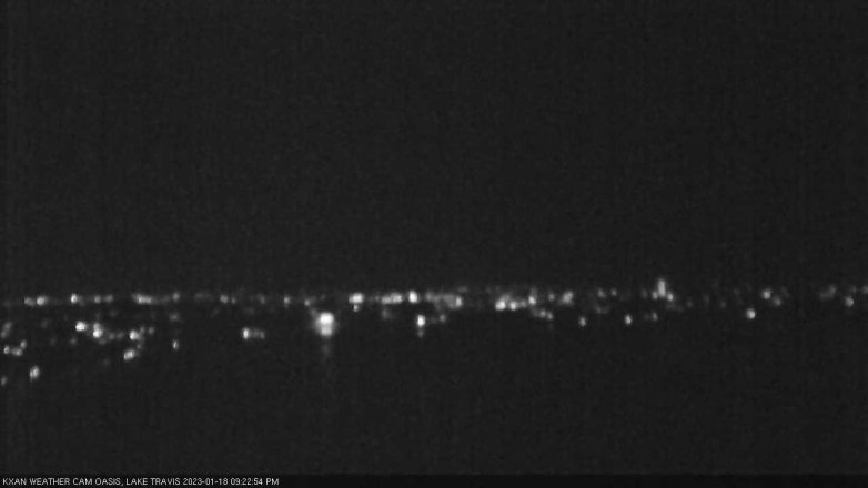 Lake Travis webcam, January 18, 2023 9:25 PM CT