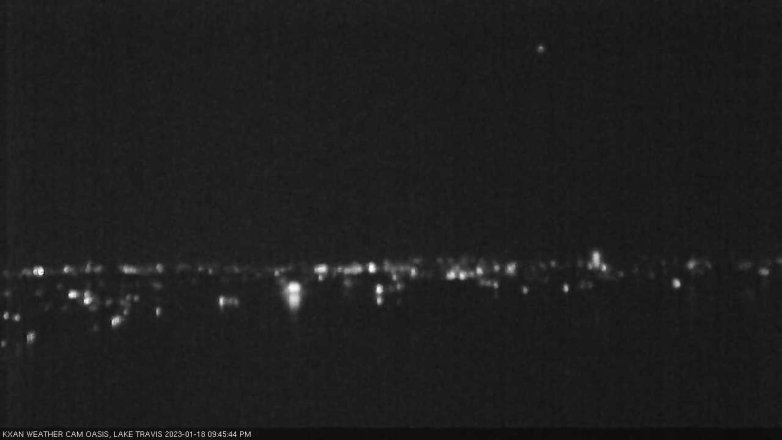 Lake Travis webcam, January 18, 2023 9:45 PM CT