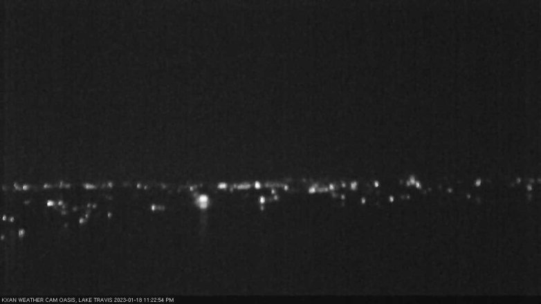 Lake Travis webcam, January 18, 2023 11:25 PM CT