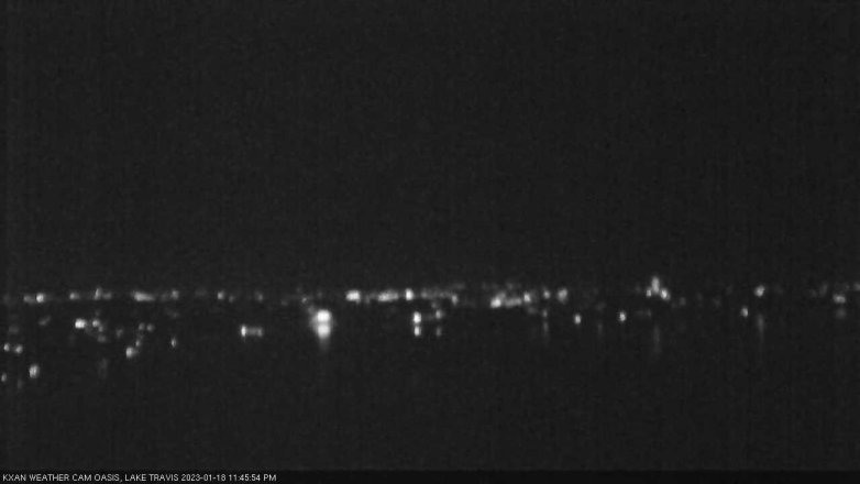 Lake Travis webcam, January 18, 2023 11:45 PM CT