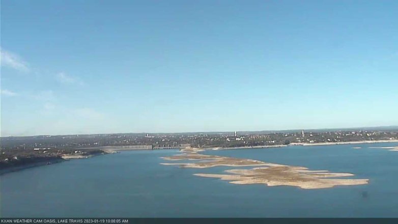 Lake Travis webcam, January 19, 2023 10:00 AM CT