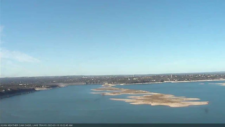 Lake Travis webcam, January 19, 2023 10:25 AM CT