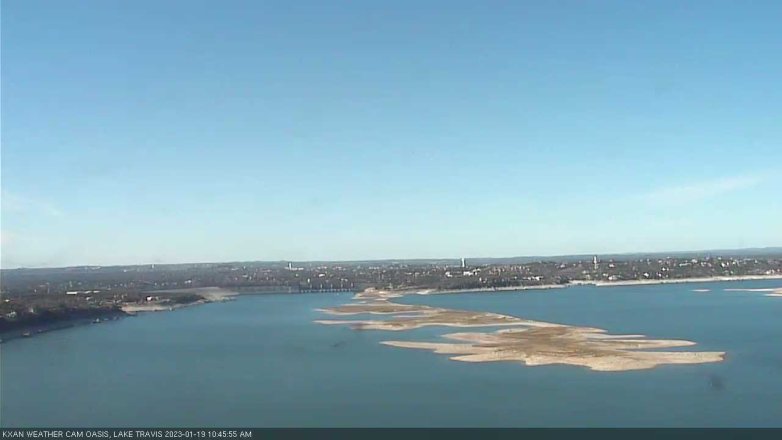 Lake Travis webcam, January 19, 2023 10:45 AM CT
