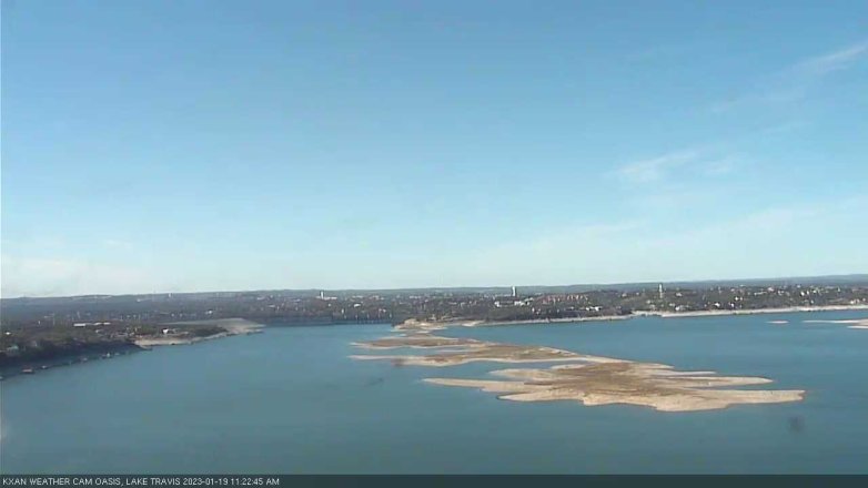Lake Travis webcam, January 19, 2023 11:25 AM CT