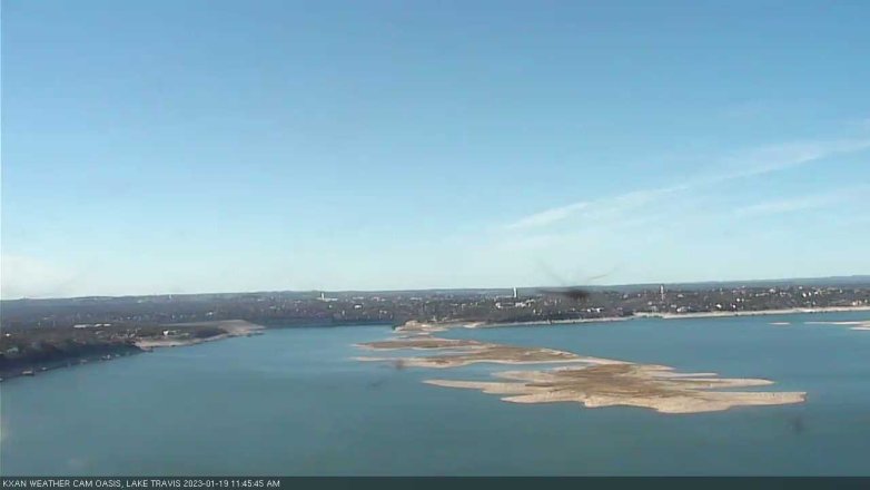 Lake Travis webcam, January 19, 2023 11:45 AM CT
