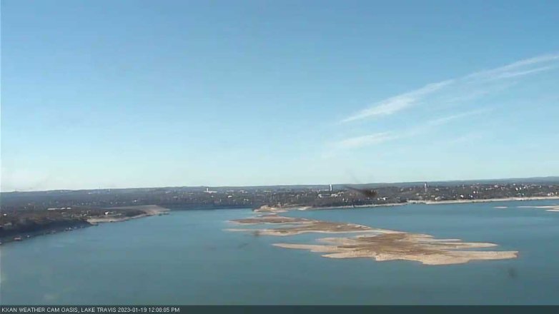 Lake Travis webcam, January 19, 2023 12:00 PM CT