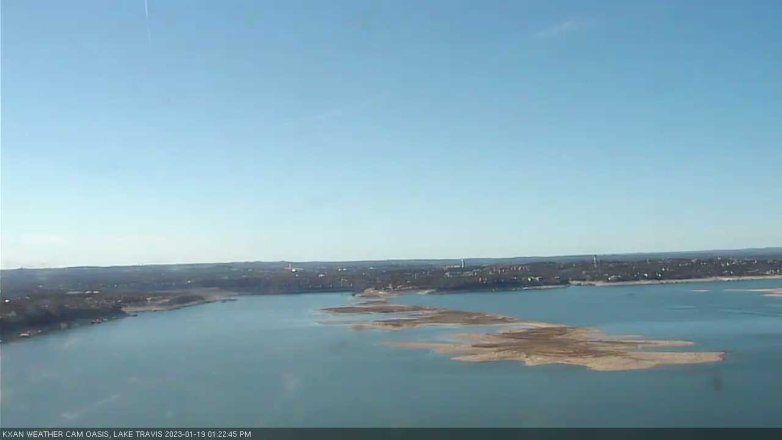 Lake Travis webcam, January 19, 2023 1:25 PM CT