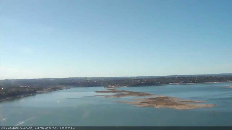 Lake Travis webcam, January 19, 2023 2:00 PM CT