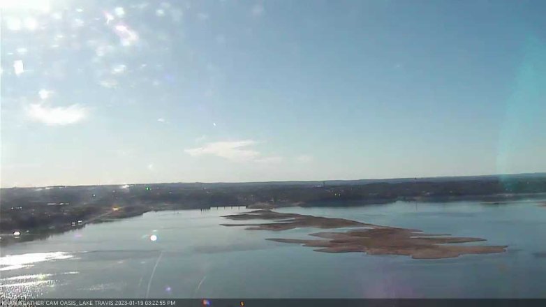 Lake Travis webcam, January 19, 2023 3:25 PM CT