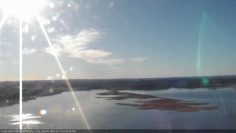 Lake Travis webcam, January 19, 2023 3:45 PM CT